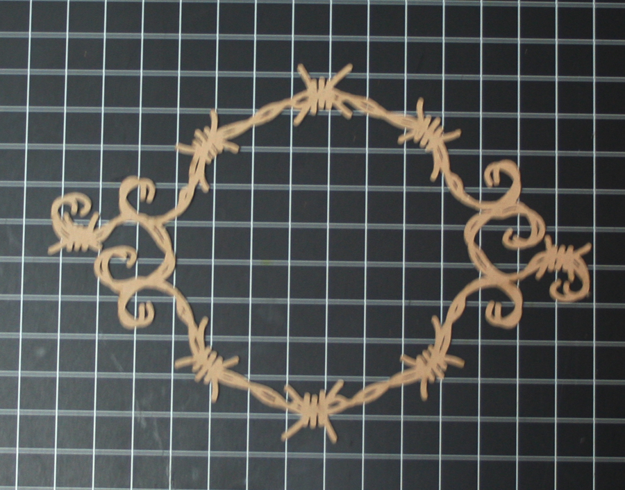 Barbed Wire Deco Frame Circle - Click Image to Close
