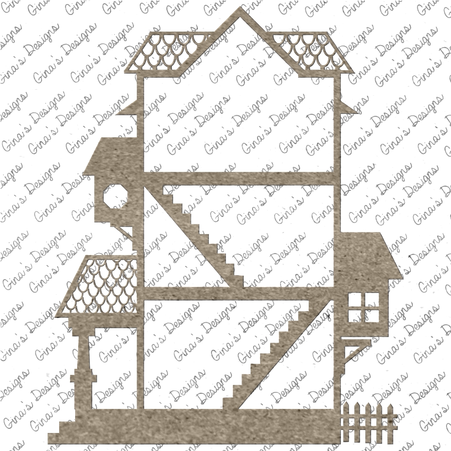 Victorian Doll House Silhouette - Click Image to Close